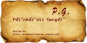 Pünkösti Gergő névjegykártya