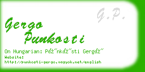 gergo punkosti business card